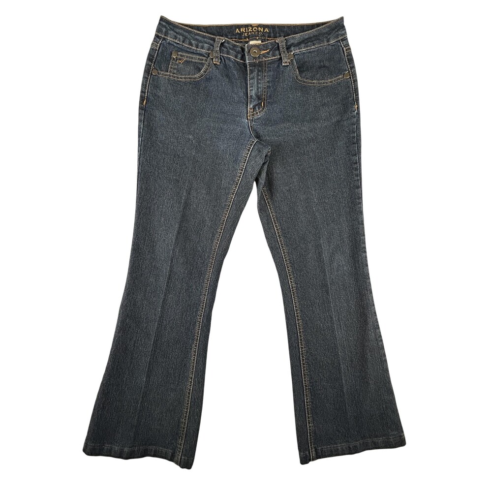 Arizona Jeans Womens 9 Average Dark Wash Flare Stretch Denim Retro Y2K Style